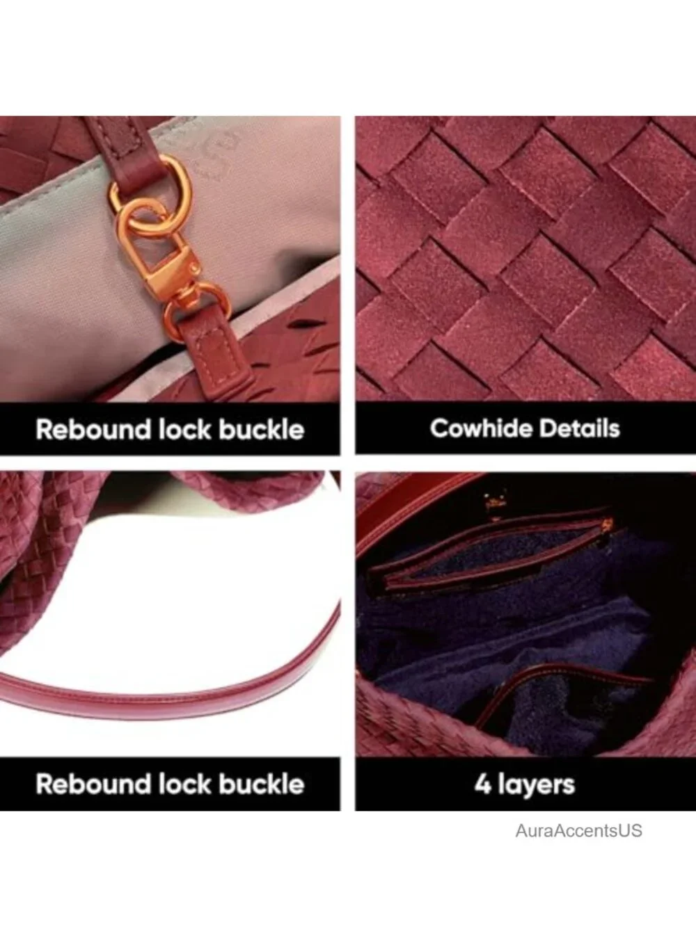 Faux Suede Woven Tote Bag for Women Large Hobo Shoulder Purse